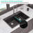 Quartz Kitchen Sink - 33" X 22" Granite Composite Double Bowl (60/40) Workstation Topmount Drop-In Kitchen Sink-117060711