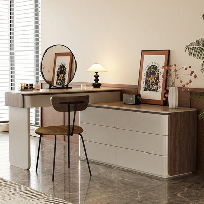 Makeup Vanity with Light mirror,8 drawers