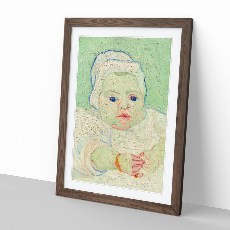 Roulins Baby by Vincent Van Gogh - Picture Frame Painting, Walnut Framed, 36cm H x 27cm W x 2cm D