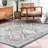 Shawna Tiled Southwestern Performance Blue Area Rug-391630443