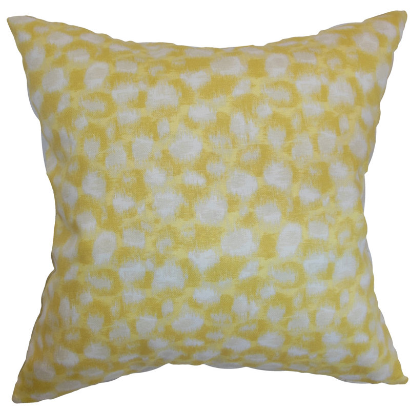 Housse de coussin géométrique imperatriz, 20 po x 20 po, Banane