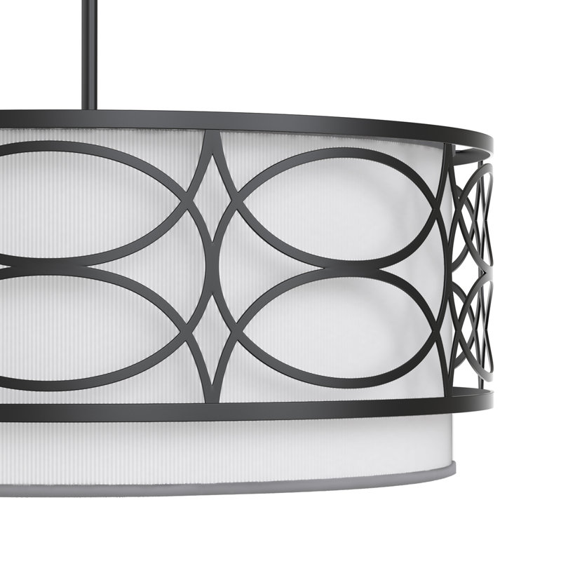 Plafonnier semi-encastré 4 lumières