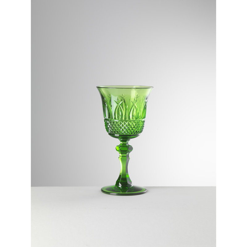 10 oz. Italia Verre à pied en plastique, Vert
