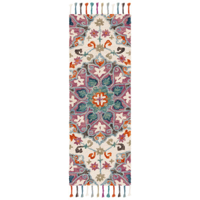 Tapis oriental en laine touffeté à la main Ruley