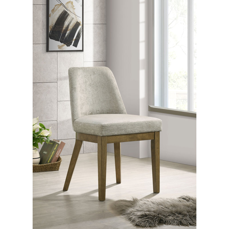 Chaise de salle à manger rembourrée Castlewood en chêne brun (ensemble de 2)