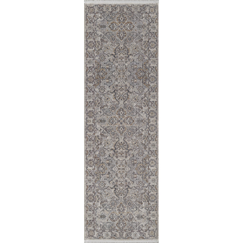 Tapis beige Adele 8803 Delaney, Tapis de couloir 2 pi 7 po x 8 pi