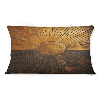 Bronze Brilliance Symmetry IV - Abstract Shapes Printed Throw Pillow