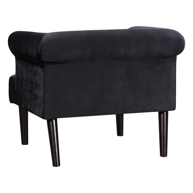 Zev Upholstered Armchair, Black
