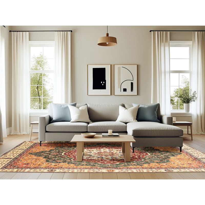 Abstract Indoor Rug, Rectangle 6' x 9'