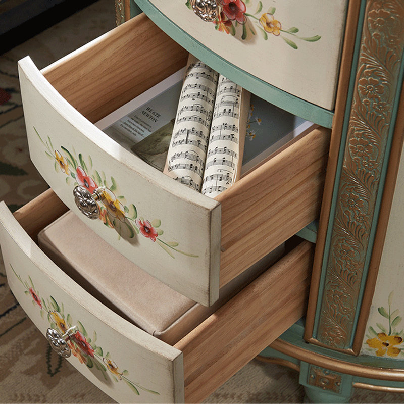 Hand-Painted 3-Drawer Accent Chest