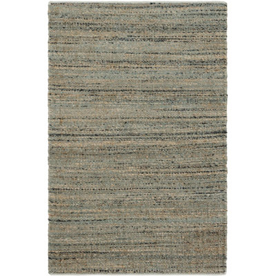 Tapis uni / rayé bleu Durah
