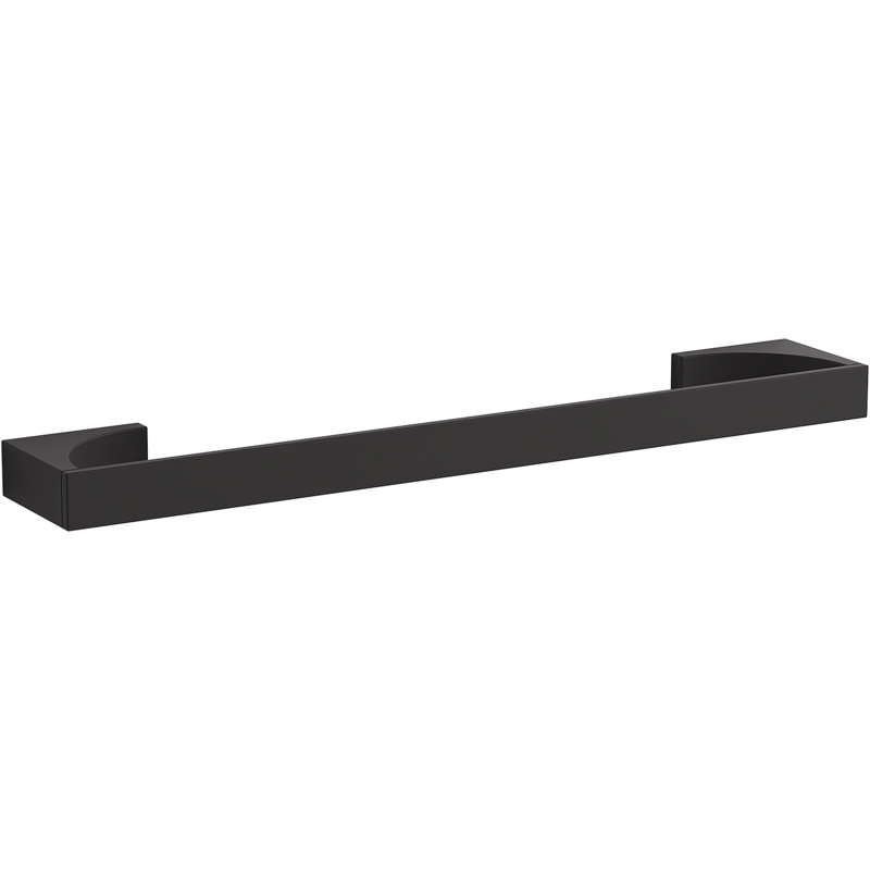Barre à serviettes Minimal, L 18 po, Noir mat