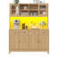 180 cm H Glass Standard Pantry / Tall Cabinet