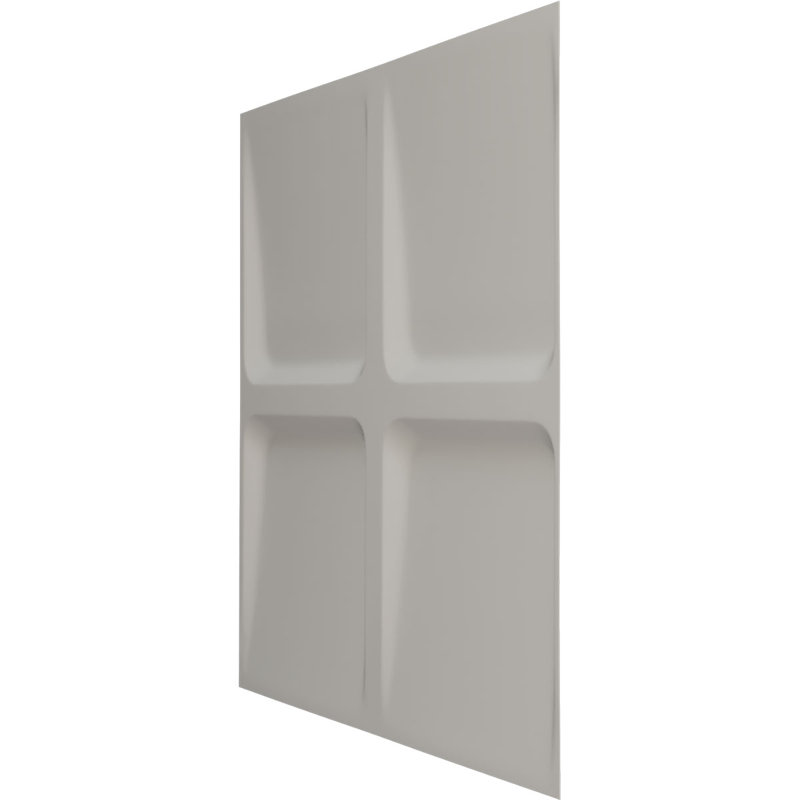 L 19 5/8 po x H 19 5/8 po Galveston Panneau mural décoratif EnduraWall 3D, brume métallique rustique universelle (couvre 2,67 pieds carrés)