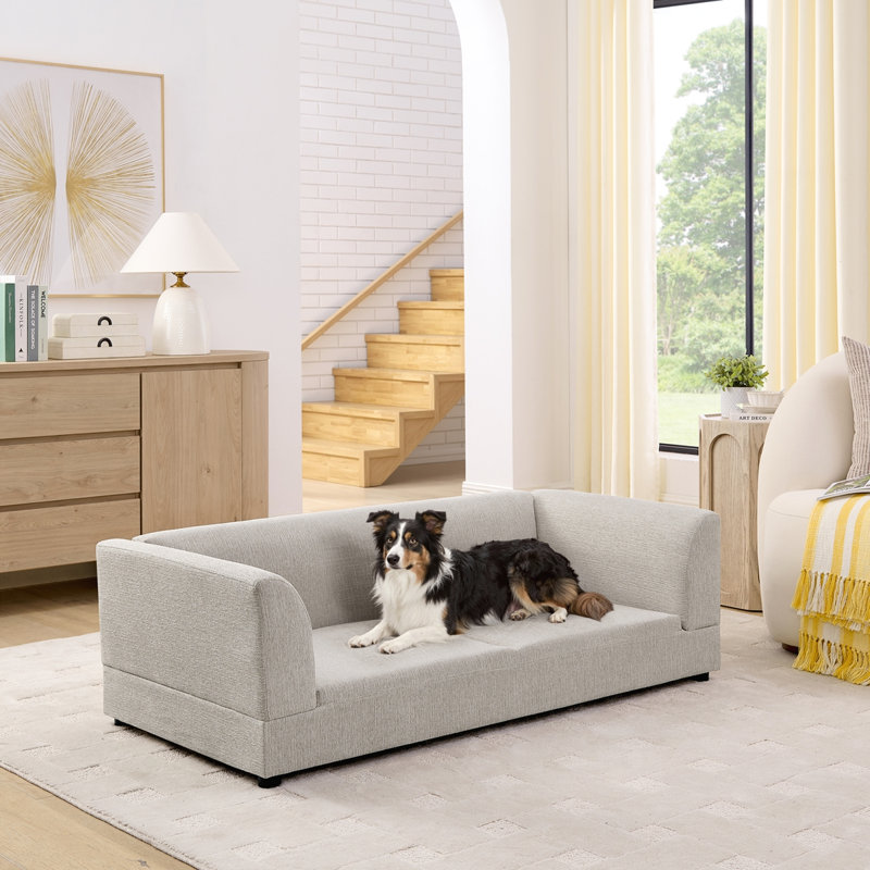 Comfortable Oversized Pet Sofa for Medium/Large Dogs, Beige