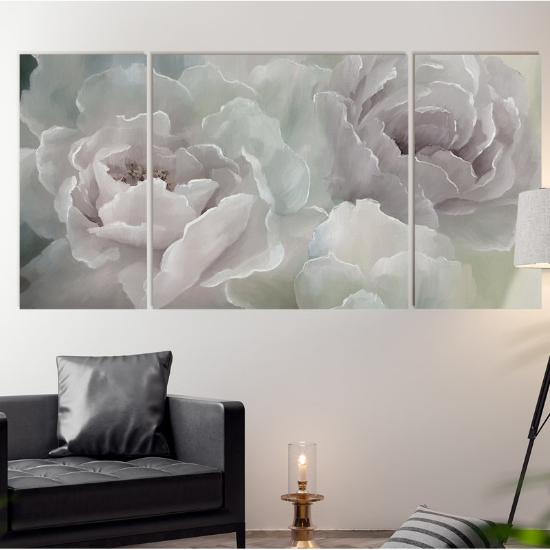 Une reproduction d’impression à multiples images sur toile tendue, "the premium pivoine dentelle"