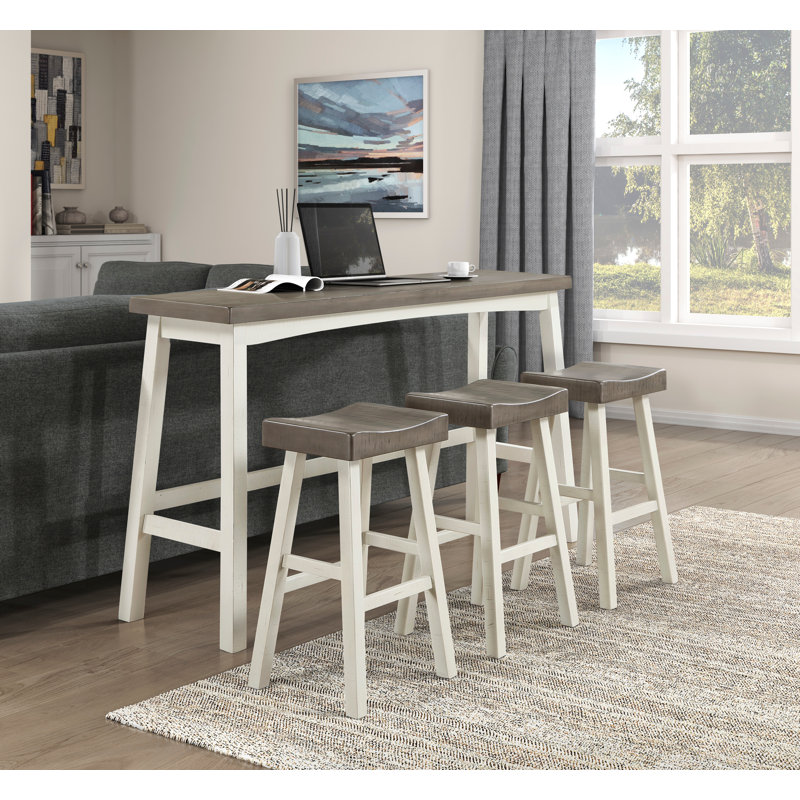 Avenlea Console Table, Gray/Antique White,  42.5"H x 72"L x 18"W