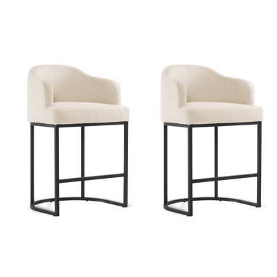 Tabouret de comptoir rembourré Alyce