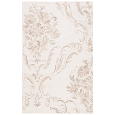 Tapis floral en laine / coton touffeté à la main Jardin