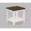 Table de salon en bois avec tablette ouverte, brun et blanc, tablette pour chambre, blanc