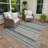 Machine Washable Indoor/Outdoor Lockway ACN2427 Stripes Rug-2030399817