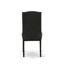 L'ensemble 5 pièces de table et chaises de cuisine comprend une table de salle à manger rectangulaire avec pieds en X et 4 chaises Parsons en similicuir noir, noir brossé-2087595217-2017978545