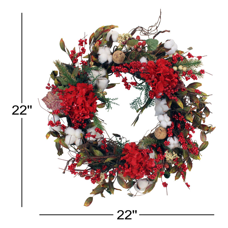 Faux Mixed Assortment Silk 22'' Wreath