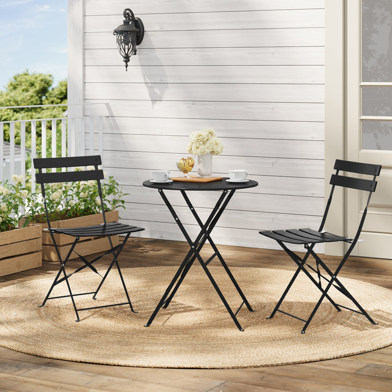 Round 3 - Piece 2 - Person 70Cm L Outdoor Bistro Set, Green