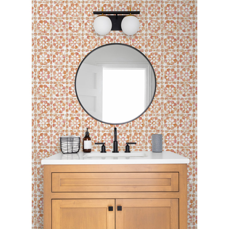 Rouleau de papier peint L 33 pi x l 20,5 po Izeda, Orange