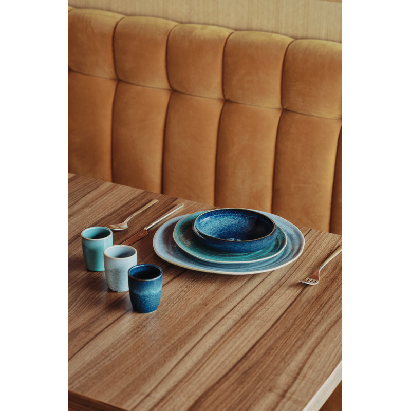 Gemstone Moonstone Stoneware Dinnerware Set - Service for 4