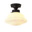 Plafonnier semi-encastré de style moderne Mid-Century à 1 ampoule