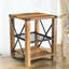 Table de chevet haute Eidelweiss avec 2 ports USB, 2 prises de courant et 2 tablettes de rangement-1954646692