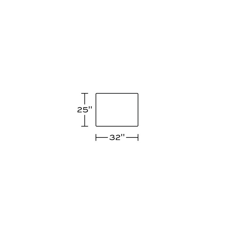 Laguna Ottoman, Leather - Deep Blue