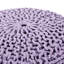 Pouf tricoté en coton lavande vibrant - ou coussin de sol 200Lbs
