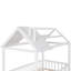 Lit simple en bois avec clôture, pour chambre d'enfant et design ludique-837132102