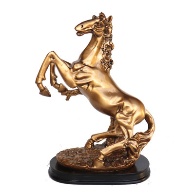 Figurine cheval doré
