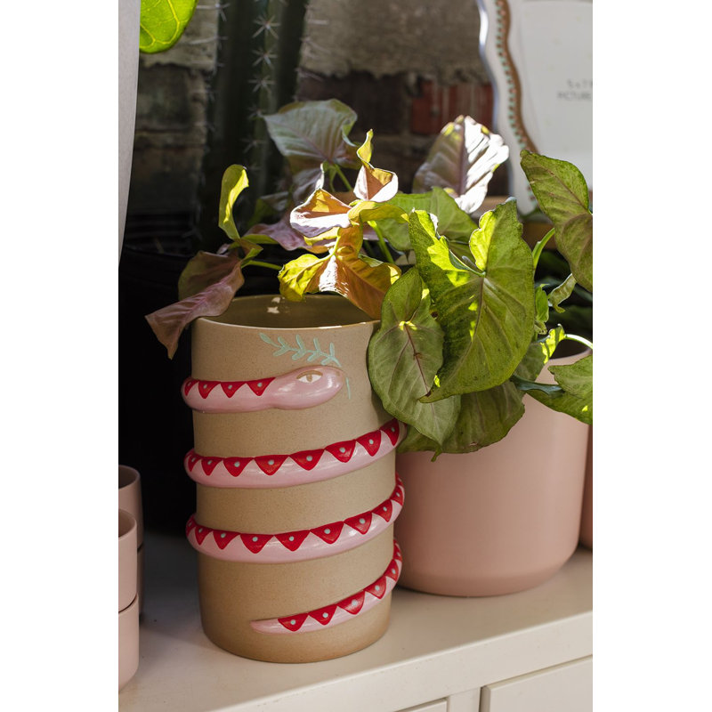 Vase Cerveny, H 5,5 po x l 3,5 po x P 3,5 po