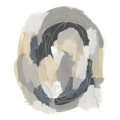 Neutral Vortex IV 1 Piece Wrapped Canvas Painting