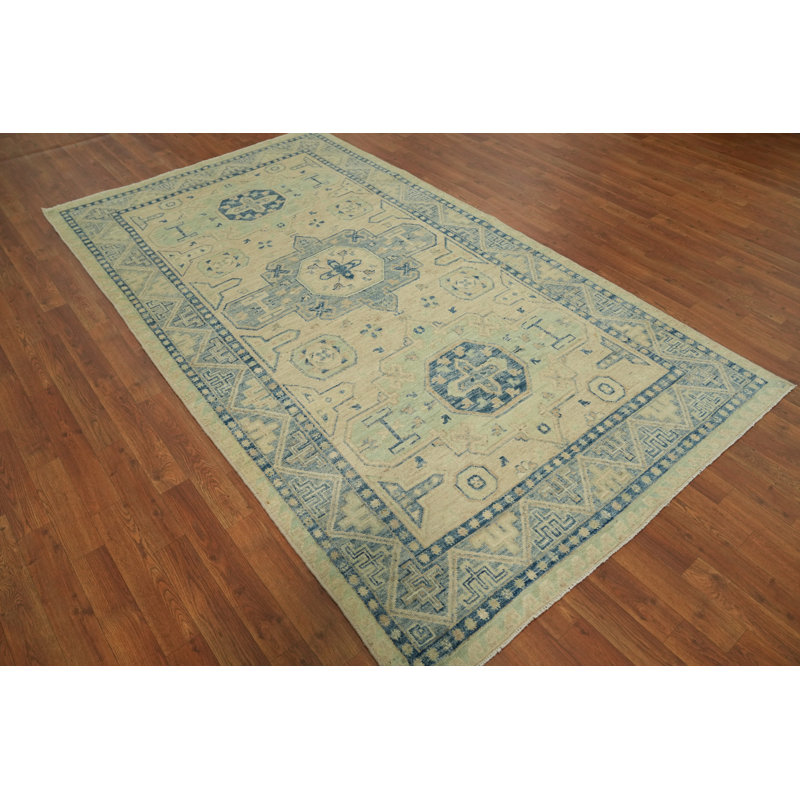 Tapis turc transitionnel en laine Oushak 5 x 8