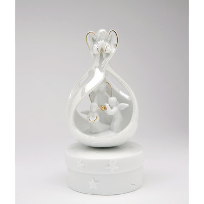 Figurine musicale en porcelaine Heralding Angel