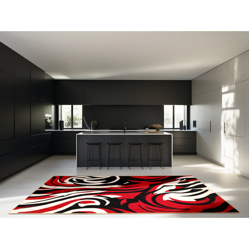Nebula Inferno Rug, Square 4'