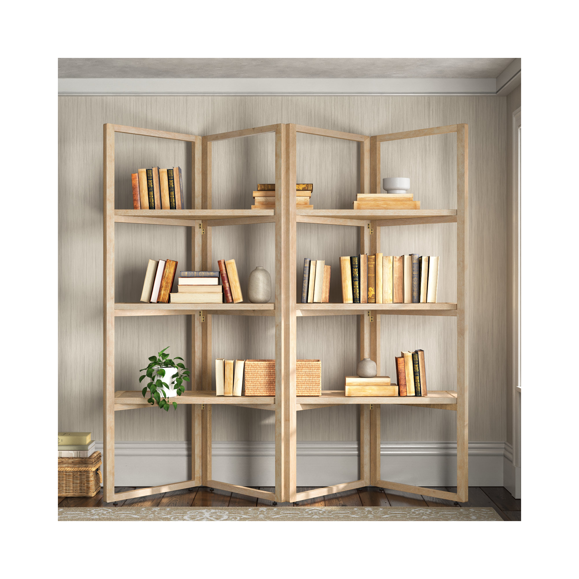 Retreat Wide Geometric Bookcase
