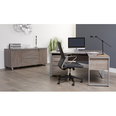 Ensemble de bureau d'écriture en L 4 pièces Maysey
