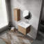 Meuble-lavabo mural avec lavabo et armoire latérale, armoire combinée-1904485947
