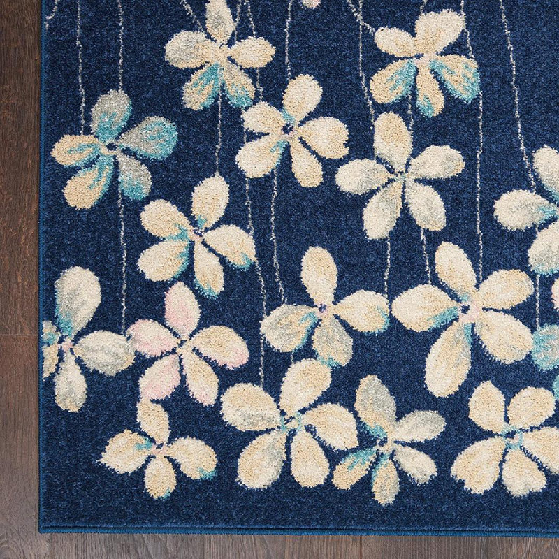 Zaizi Floral Indoor Rug, Rectangle 4' x 6'