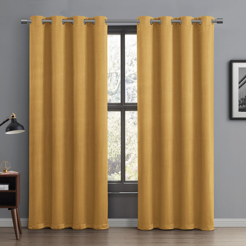 Rideau en polyester , Or, L 52 po x L 90 po