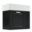 Meuble-lavabo mural de 21,8 po avec lavabo, armoire flottante murale, grand tiroir, tablette réglable, porte-papier hygiénique, système de fermeture en douceur, noir-116234349
