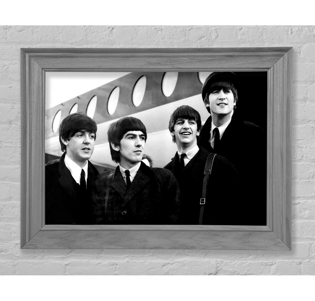 The Beatles Just Landed - Einzelne Bilderrahmen Kunstdrucke