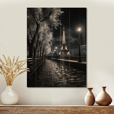 Jeremie - Décoration murale en bois sur bois de pin naturel Cityscapes