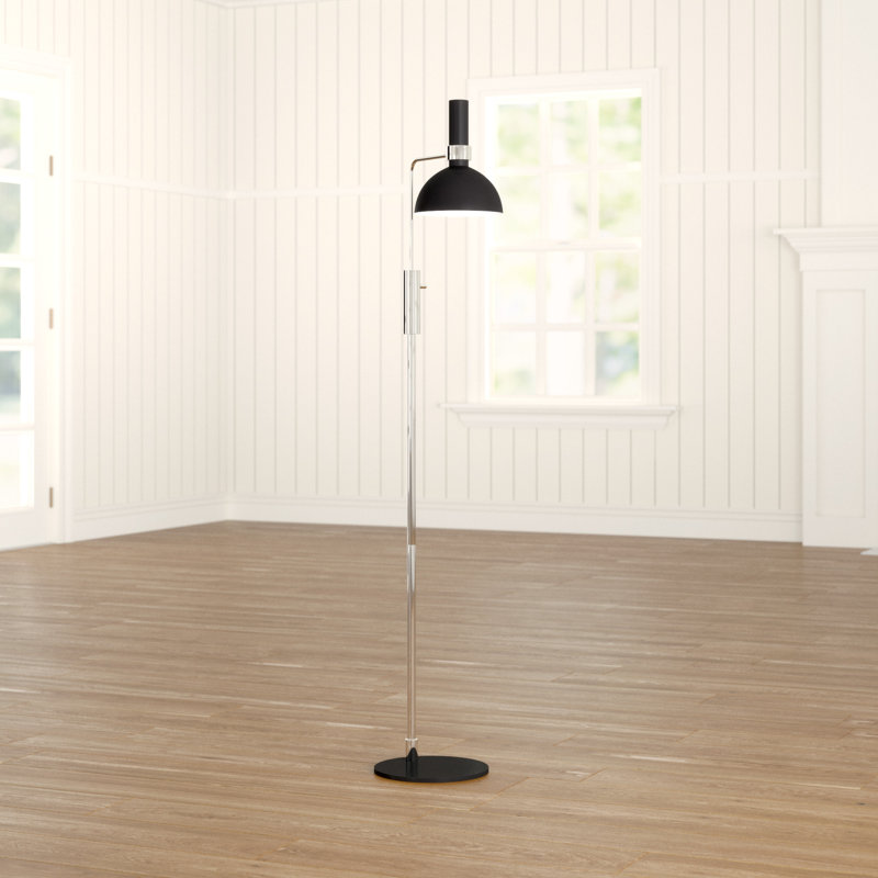 Keanu 146cm Task Floor Lamp, Black/Chrome